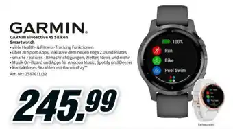 MediaMarkt Garmin Vivoactive 4 Silikon Smartwatch Angebot