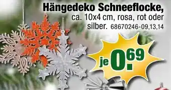 SB Lagerkauf Hängedeko Schneeflocke Angebot