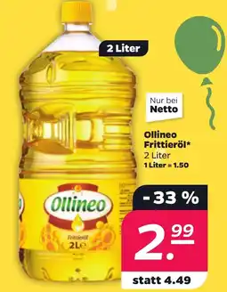NETTO Ollineo Frittieröl 2 Liter Angebot