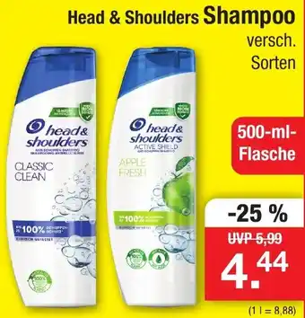 Zimmermann Head & Shoulders Shampoo 500 ml Flasche Angebot