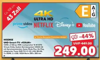 Kaufland UHD-Smart-TV 43A6N Angebot