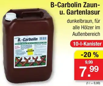 Zimmermann B-Carbolin Zaun u. Gartenlasur 10 L Kanister Angebot