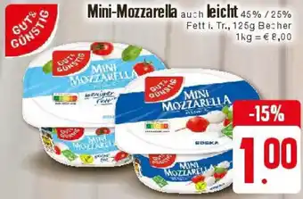 Edeka GUT & GÜNSTIG Mini-Mozzarella auch leicht 125 g Becher Angebot