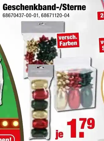 SB Lagerkauf Geschenkband/Sterne Angebot