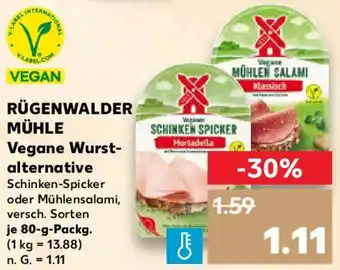 Kaufland RÜGENWALDER MÜHLE Vegane Wurstalternative 80 g Packg. Angebot