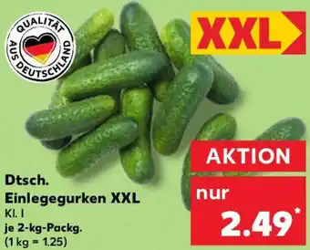 Kaufland Dtsch. Einlegegurken XXL 2 kg Packg. Angebot