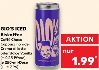 Kaufland GIO'S ICED Eiskaffee 250 ml Dose Angebot