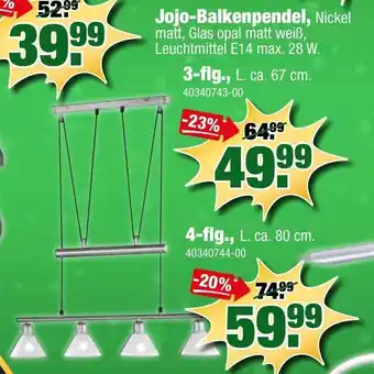 SB Lagerkauf Jojo Balkenpendel Angebot