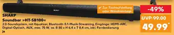 Kaufland SHARP Soundbar HT-SB100 Angebot