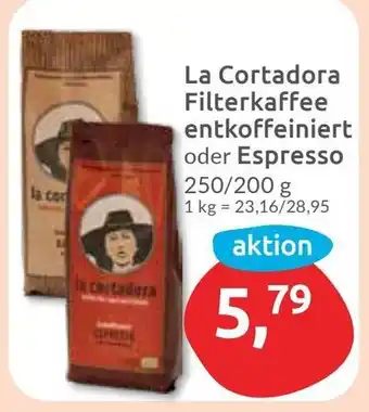 Budni La Cortadora Filterkaffee entkoffeiniert oder Espresso 250/200 g Angebot