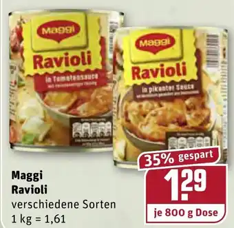 REWE Maggi Ravioli 800 g Dose Angebot