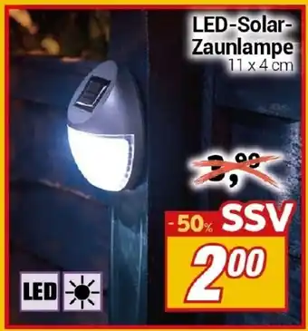 CENTERSHOP LED-Solar Zaunlampe Angebot