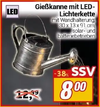 CENTERSHOP Gieẞkanne mit LED Lichterkette Angebot