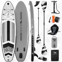 Netto Marken-Discount Stand Up Paddle Board AUKAI Pro mit Kajak-Sitz grau Angebot