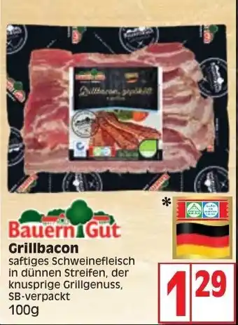 Edeka Bauern Gut Grillbacon 100g Angebot