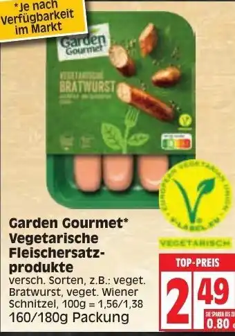 Edeka Garden Gourmet Vegetarische Fleischersatzprodukte 160/180g Angebot