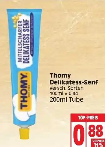 Edeka Thomy Delikatess Senf 200 ml Tube Angebot