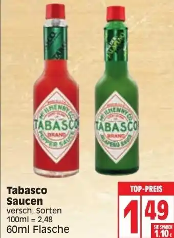 Edeka Tabasco Saucen 60ml Angebot