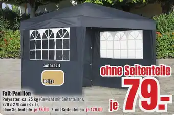 B1 Discount Baumarkt Falt-Pavillon Angebot