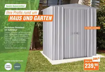 team baucenter Gerätehaus Steineberg mit Satteldach Angebot