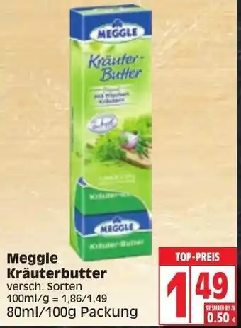 Edeka Meggle Kräuterbutter 80ml/100g Angebot