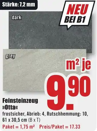 B1 Discount Baumarkt Feinsteinzeug Otta Angebot