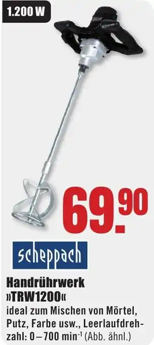 B1 Discount Baumarkt Scheppach Handrührwerk TRW1200 Angebot