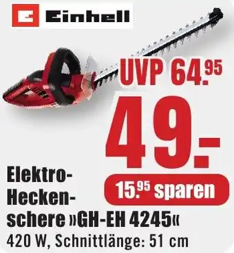 B1 Discount Baumarkt Einhell Elektro Heckenschere GH-EH 4245 Angebot