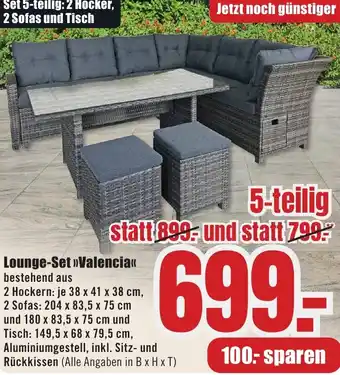 B1 Discount Baumarkt Lounge-Set Valencia Angebot