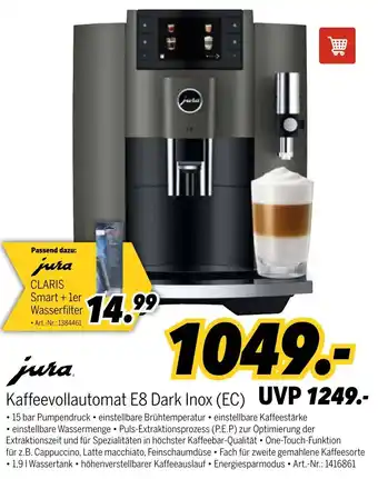 MEDIMAX jura Kaffeevollautomat E8 Dark Inox (EC) Angebot