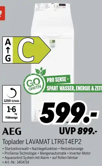 MEDIMAX AEG Toplader LAVAMAT LTR6T4EP2 Angebot