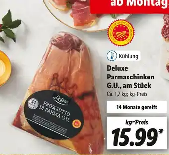Lidl Deluxe parmaschinken g.u., am stück Angebot