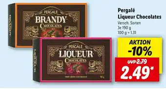 Lidl Pergalé liqueur chocolates Angebot