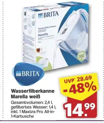 Famila Nord West Wasserfilterkanne Marella weiß Angebot