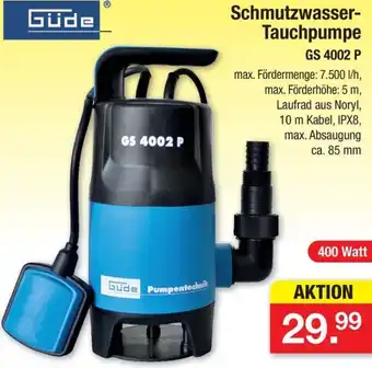 Zimmermann Schmutzwasser- Tauchpumpe GS 4002 P Angebot