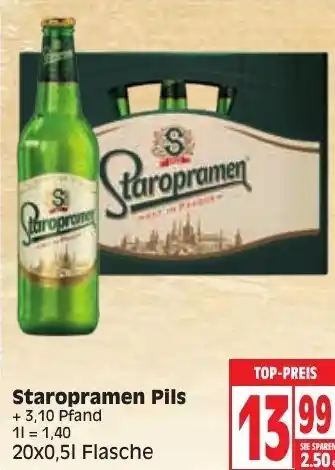 Edeka Staropramen Pils 20x0,5L Angebot