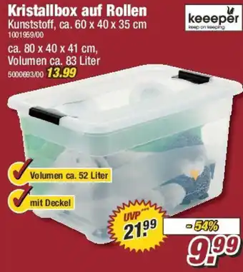 Poco keeeper Kristallbox auf Rollen Angebot