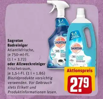 REWE Sagrotan badreiniger oder allzweckreiniger Angebot