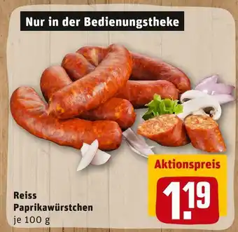 REWE Reiss paprikawürstchen Angebot