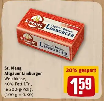 REWE St. mang allgäuer limburger Angebot