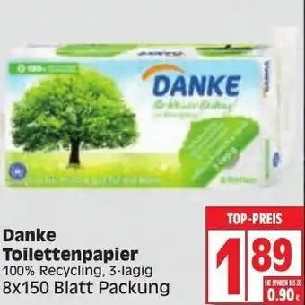 Edeka Danke Toilettenpapier Angebot