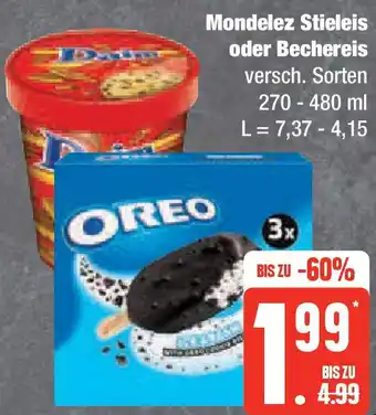 Edeka Mondelez Stieleis oder Bechereis 270-480 ml Angebot