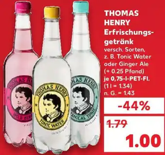 Kaufland HENRY Erfrischungsgetränk 0,75 L Angebot