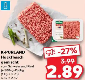 Kaufland K-PURLAND Hackfleisch gemischt 500 g Angebot