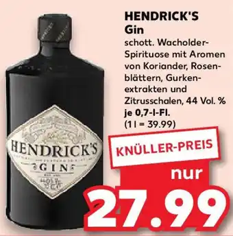 Kaufland HENDRICK'S Gin 0,7 L Angebot