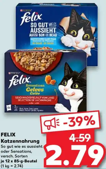 Kaufland FELIX Katzennahrung12x85 g Angebot