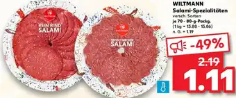 Kaufland Wiltmann Salami Spezialitäten 70-80 g Angebot