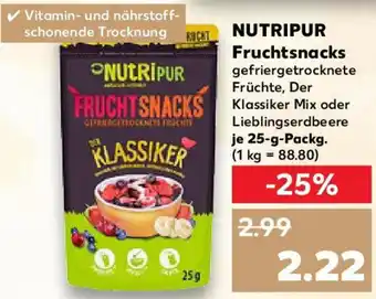 Kaufland NUTRIPUR Fruchtsnacks 25 g Angebot