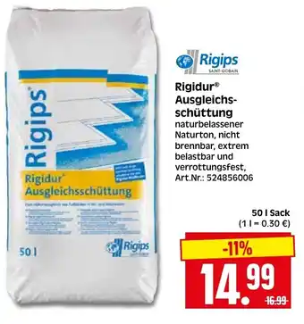 Herkules Baumarkt Rigips Rigidur Ausgleichsschüttung 50 l Angebot