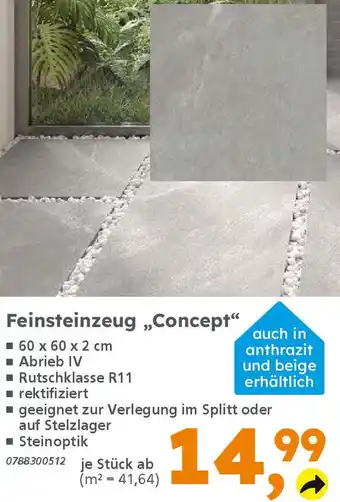 Globus Baumarkt Feinsteinzeug „Concept" Angebot